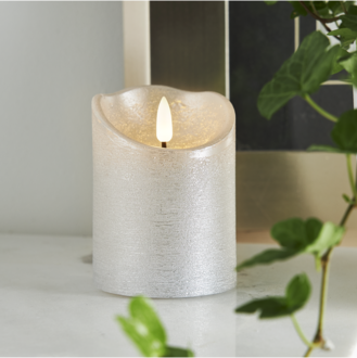 LED Blockljus Flamme Rustic
