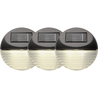 Solcellsvägglykta 3-pack Fency