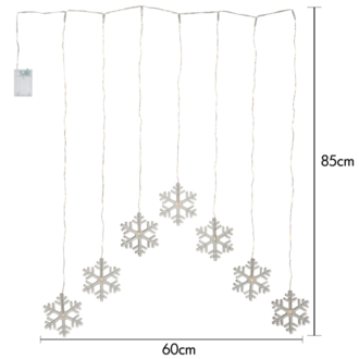 Ljusgardin Dew Drop Snowflake