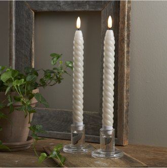 LED Antikljus 2-pack Flamme Swirl