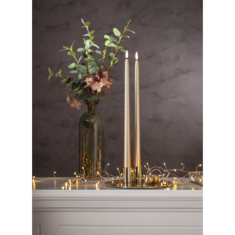 LED Antikljus 2-pack Flamme Metal