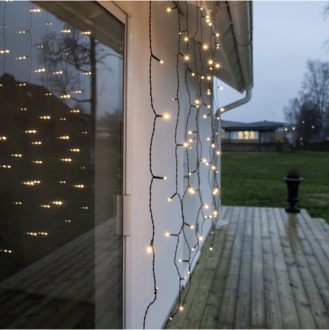 Ljusgardin Crispy Ice White