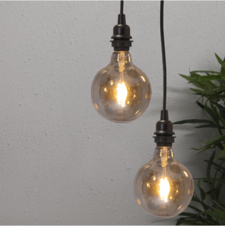LED-lampa E27 G125 Plain Amber