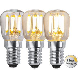 LED-lampa E14 ST26 Clear 3-step Memory