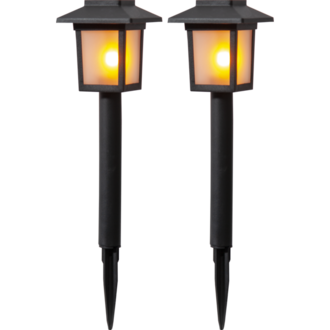 Solcellspollare 2-pack Flame Mini