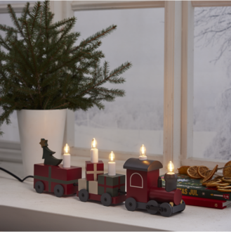 Ljusstake Christmas train
