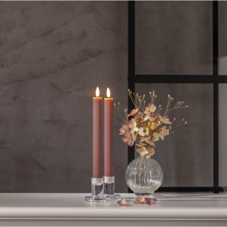 LED Antikljus 2-pack Flamme Stripe