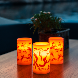 LED Blockljus Crayfish Party