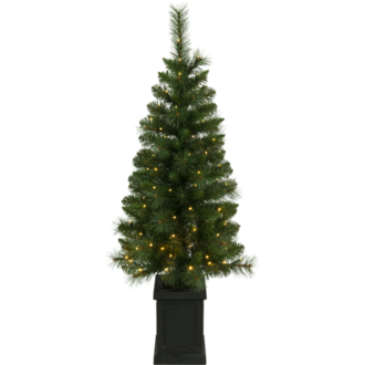 Julgran med LED Hytte
