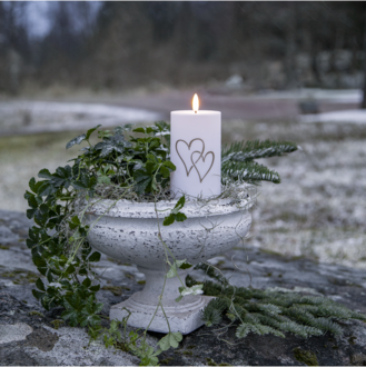 LED Ljus Flamme Heart