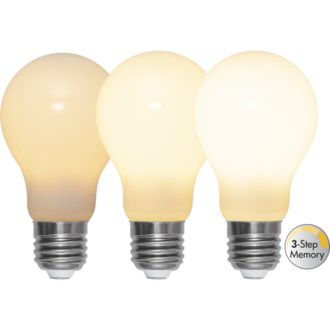 LED-lampa E27 A60 Opaque Filament RA90 3-step memory