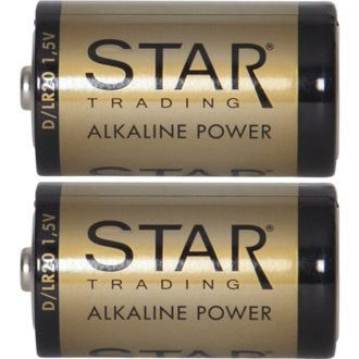 Batteri 2-pack D 1,5V Power Alkaline