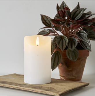 LED Blockljus Flamme Rustic