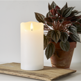 LED Blockljus Flamme Rustic