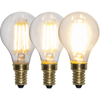 LED-lampa E14 P45 Soft Glow 3-step memory