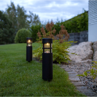 Solcellspollare 2-pack Rundi