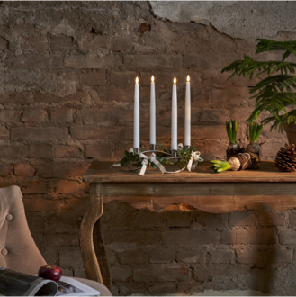 LED Antikljus 4-pack Flamme Slim