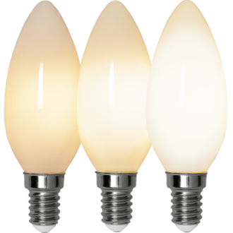 LED-lampa E14 C35 Opaque Fil RA90 3-step memo