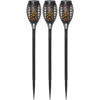 Solcellspollare 3-pack Flame Mini