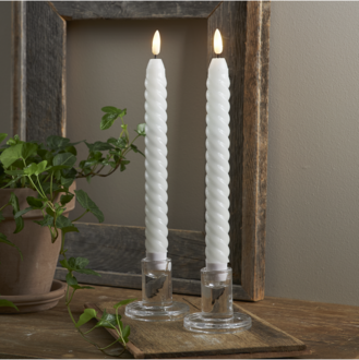 LED Antikljus 2-pack Flamme Swirl