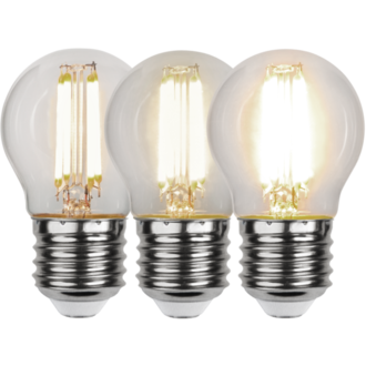 LED-lampa E27 G45 Clear 3-step memory