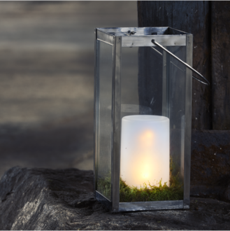 LED Blockljus Flame Candle