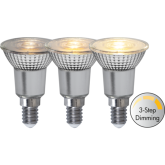 LED-lampa E14 PAR16 Spotlight Glass 3-step