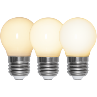 LED-lampa E27 G45 Opaque Fil RA90 3-step memo
