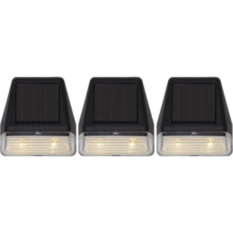 Solcellsvägglykta 3-pack Wally Mini