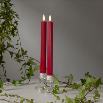 LED Antikljus 2-pack Flamme Stripe