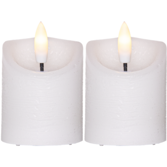 LED Blockljus Flamme Rustic