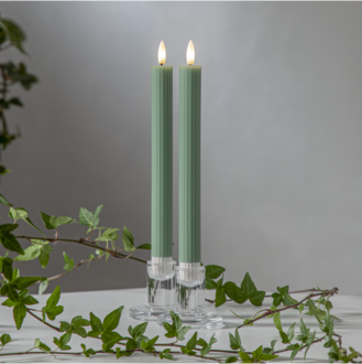 LED Antikljus 2-pack Flamme Stripe