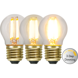 LED-lampa E27 G45 Soft Glow 3-step 