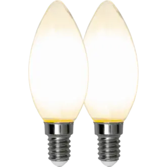 LED-lampa E14 C35 Frosted 2-pack