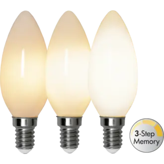 LED-lampa E14 C35 Opaque Filament RA90 3-step memory