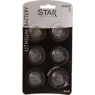 Batteri 6-pack CR2032