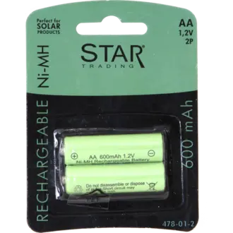 Laddbart batteri AA 1,2V 600mAh Ni-MH