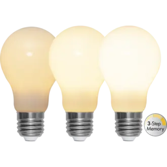 LED-lampa E27 A60 Opaque Filament RA90 3-step memory