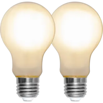 LED-lampa E27 A60 Frosted 2-pack