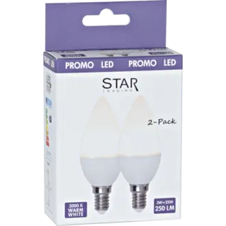 LED-lampa E14 2-pack Opaque Basic