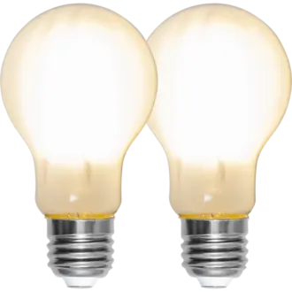 LED-lampa E27 A60 Frosted 2-pack