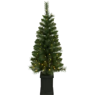 Julgran med LED Hytte