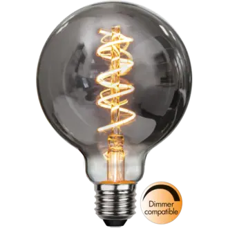 LED-lampa E27 G95 Decoled Spiral Smoke