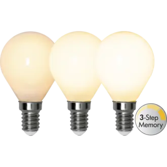 LED-lampa E14 P45 Opaque Filament RA90 3-step memory