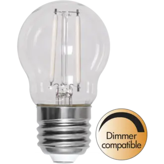 LED-lampa E27 G45 Clear White Filament