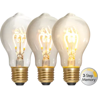 LED-lampa E27 TA60 Decoled Spiral Clear 3-step memory
