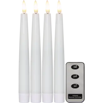 LED Antikljus 4-pack Flamme Slim